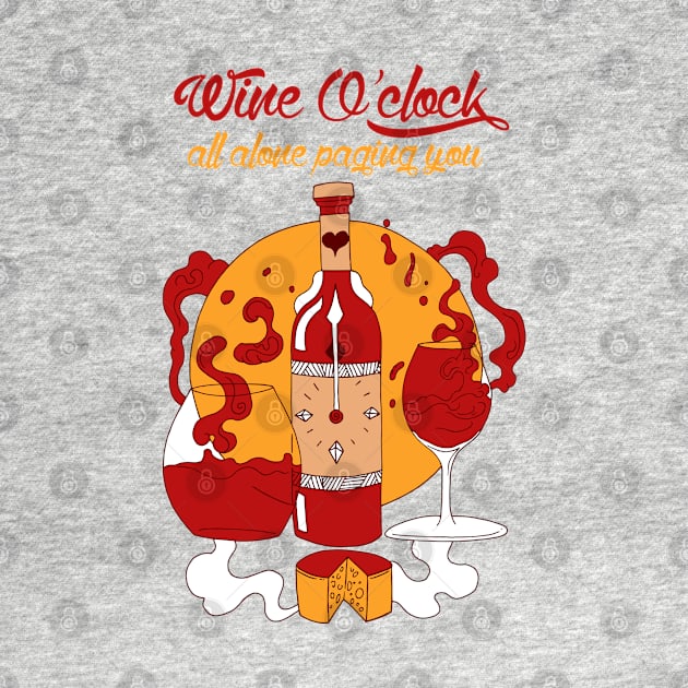 Red and Gold Wine O'Clock by kenallouis